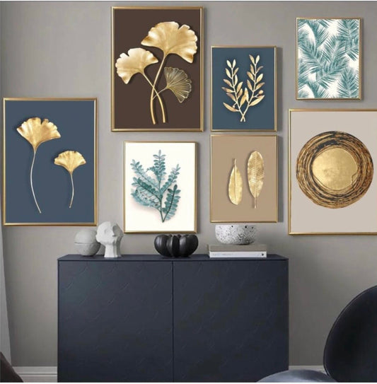 Unique Wall Art8 - Piece Set - Positive Quotes and Playful Designs