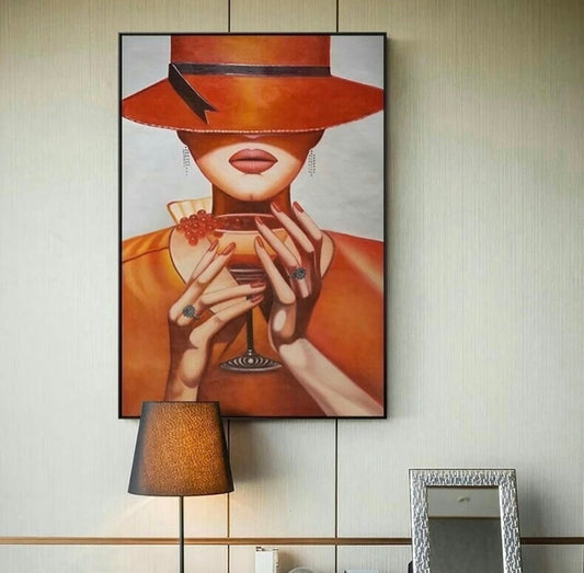 Girly Stylist Obstruct Wall Frame