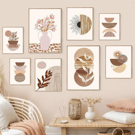Nature Inspirational Wall Art8 - Piece Set - Positive Quotes and Playful Designs